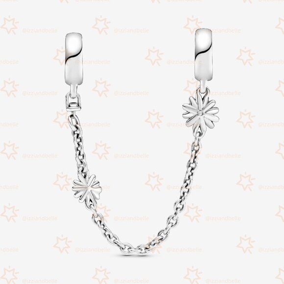 Pandora Daisy Flower Safety Chain Charm - Picture 2 of 4